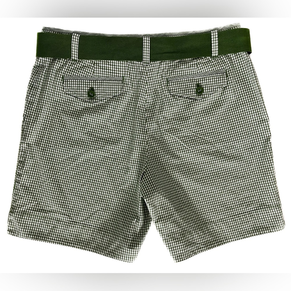 Talbots Belted Gingham Chino Shorts - Picture 2 of 4
